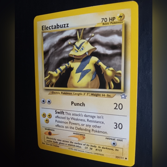 Electabuzz Pokemon Card - Neo Genesis - NO. 33/111 Uncommon Non-Holo - Picture 6 of 9